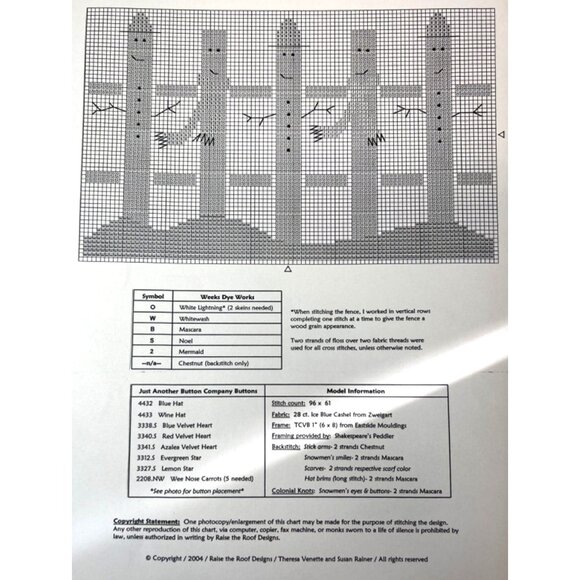 "Snow Fence" Cross Stitch Pattern By Raise The Roof Designs - Picture 3 of 3
